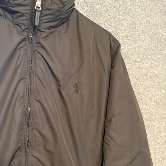 Polo Ralph Lauren Jacket Mens Large Black Zip Up Pony Softshell Vintage Y2K - Picture 6 of 14